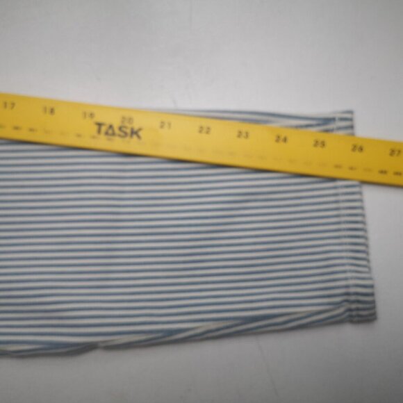 NWT Denver Hayes Hi Rise Skinny Crop Ladies Size 18 Blue & White Stripe Pants - Picture 14 of 14